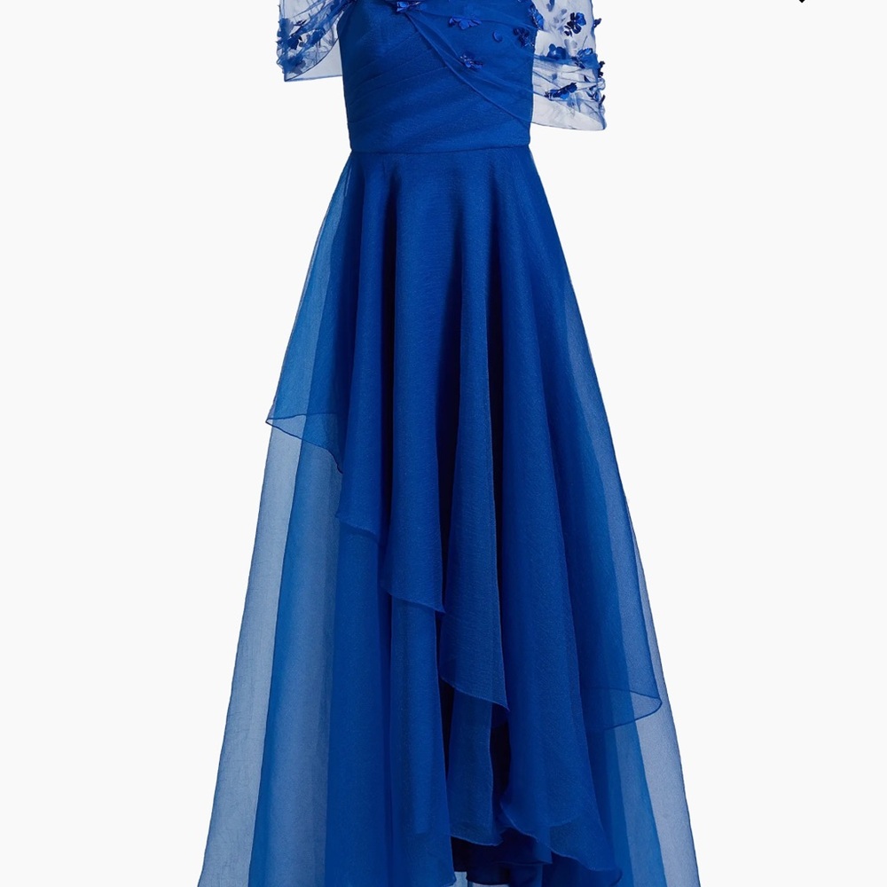 Theia Royal Blue Layered Maxi Dress
